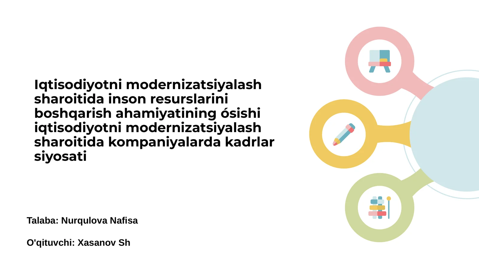 Kadrlar siyosati va kompaniyalarda kadrlarni boshqarish