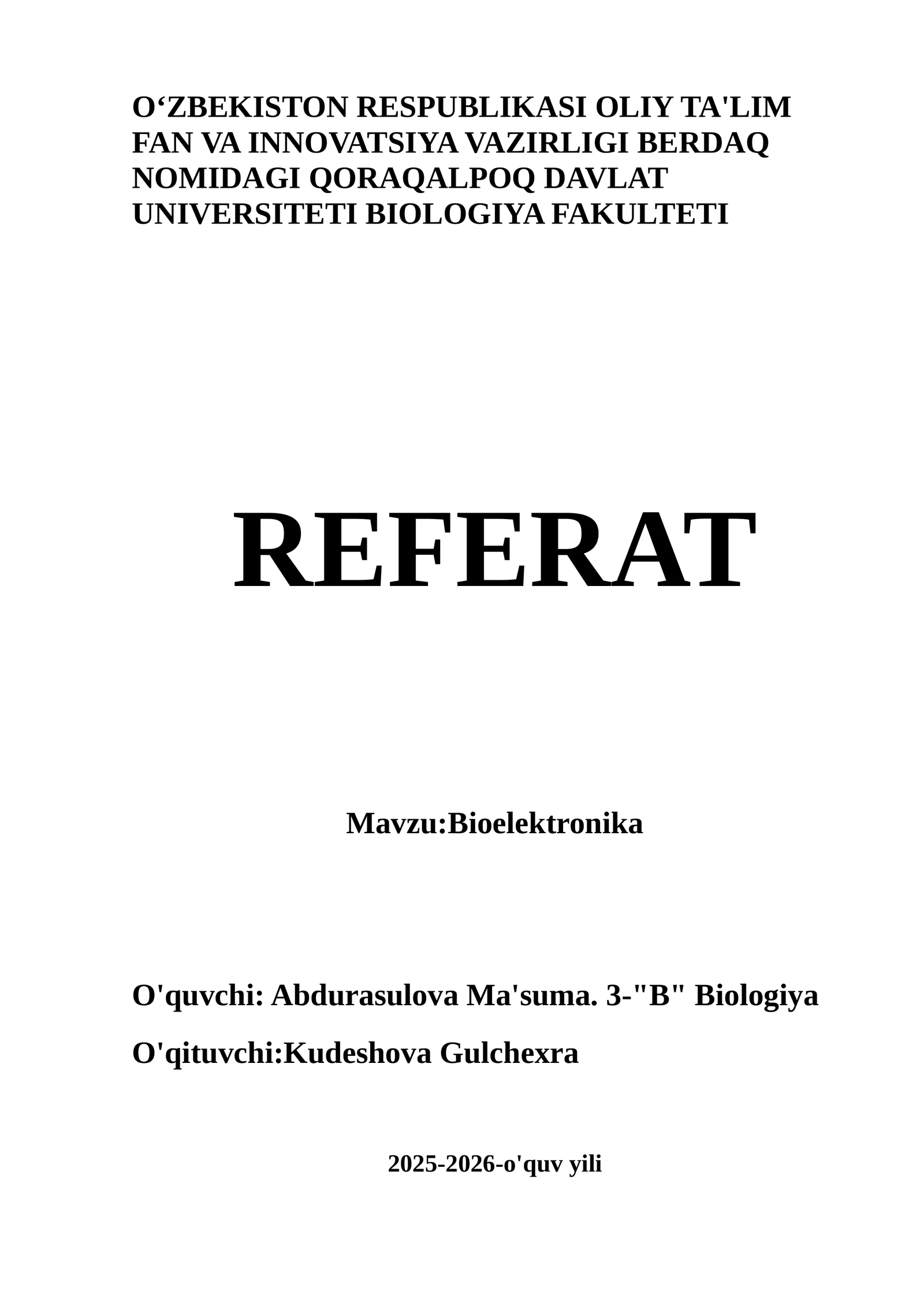 Bioelektronika