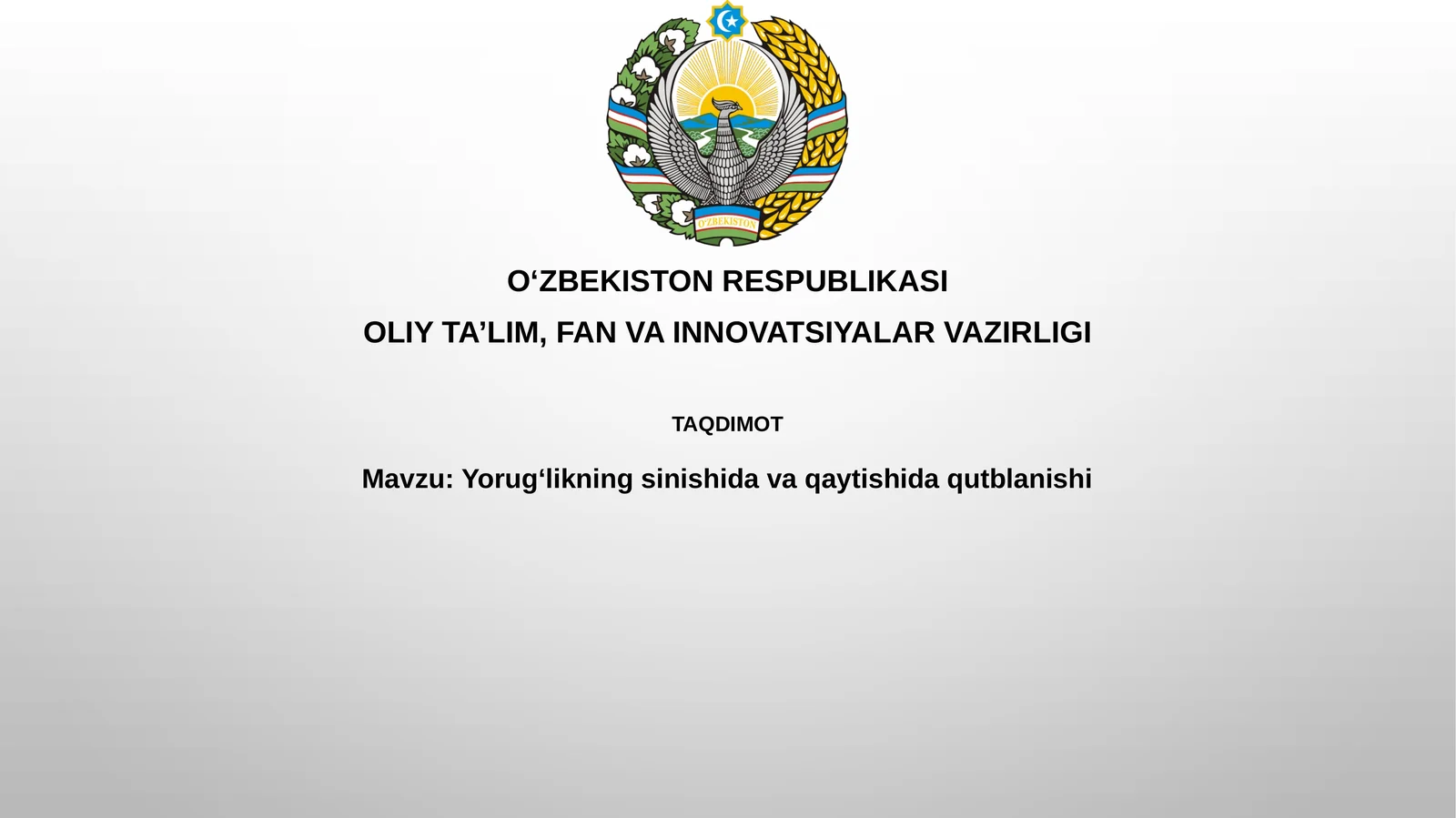 Yorug‘likningsinishidavaqaytishidaqutblanishi