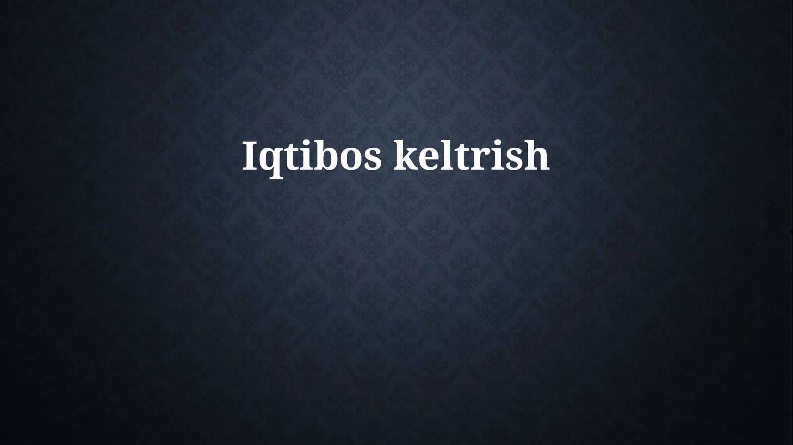 Iqtibos keltirish