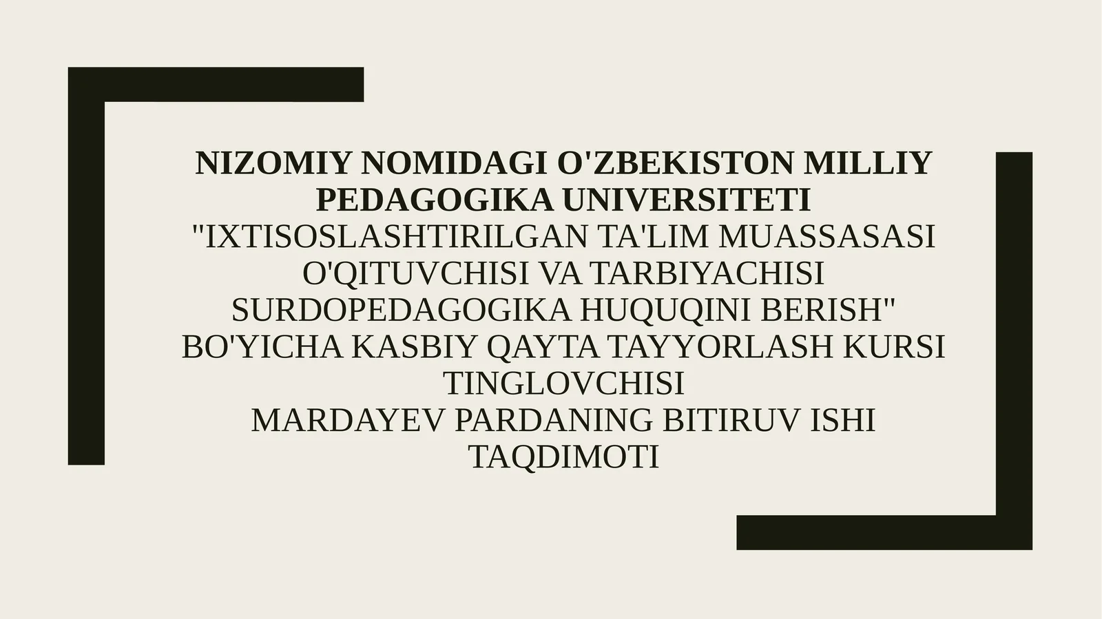 Zaif eshituvchi bolalar ta'lim muassasalarida korreksion-tarbiyaviy ishlar mazmuni