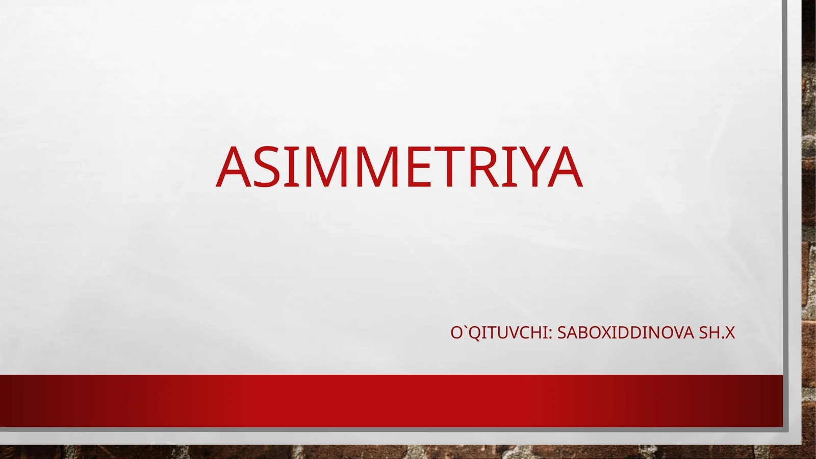 Asimmetriya