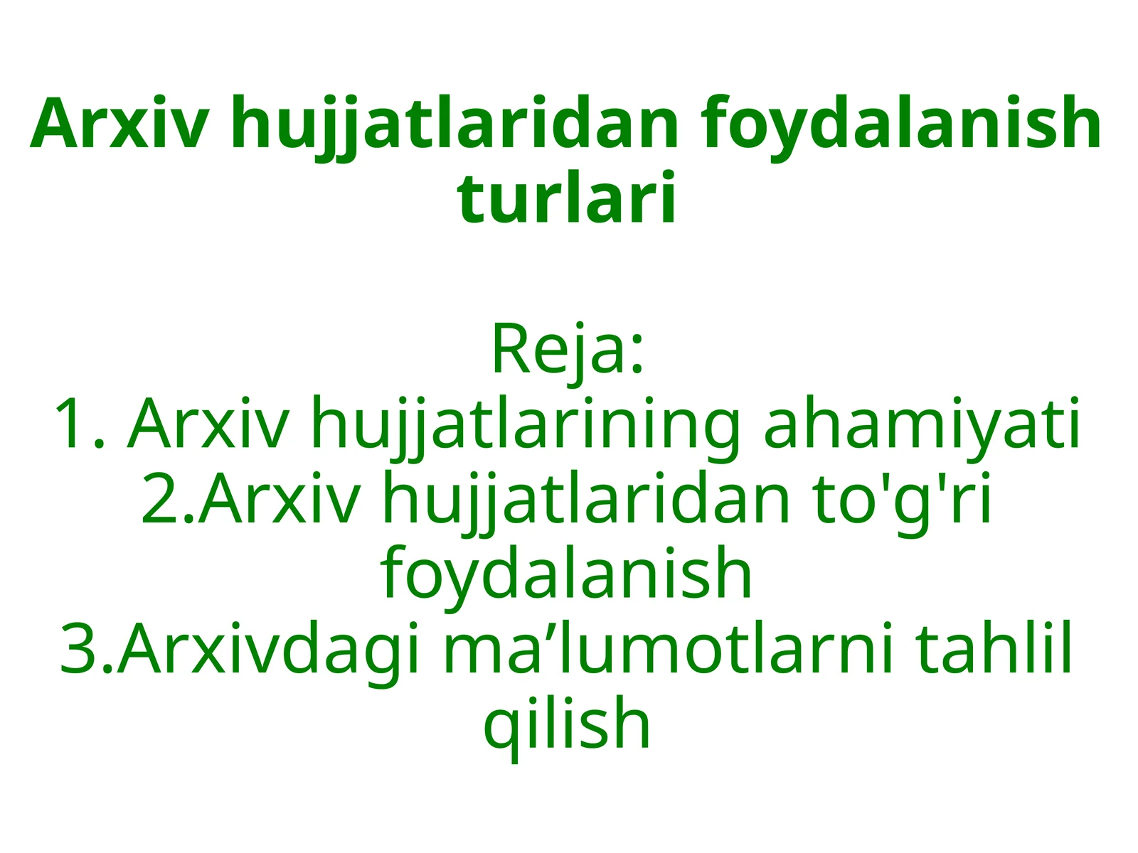 Arxiv hujjatlaridan foydalanish turlari