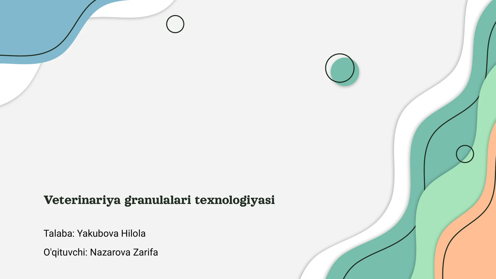 Veterinariya granulalari texnologiyasi
