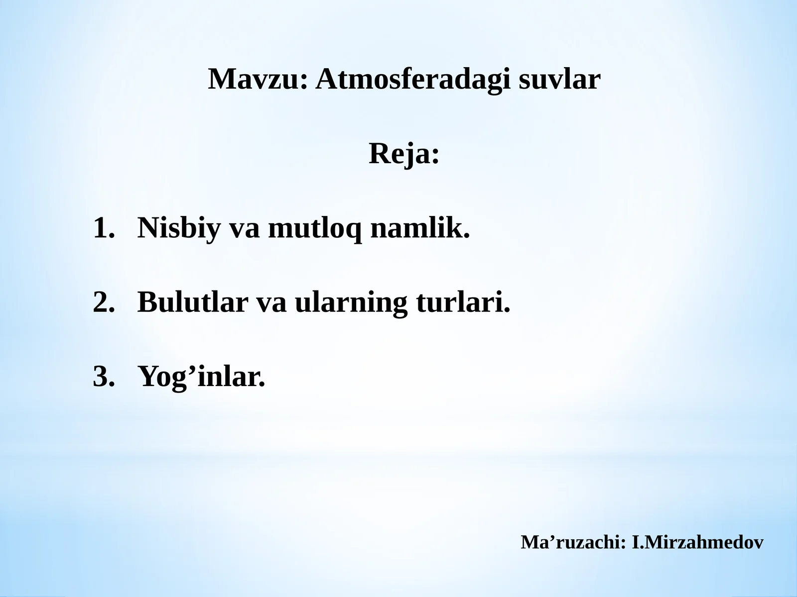 Atmosferadagi suvlar