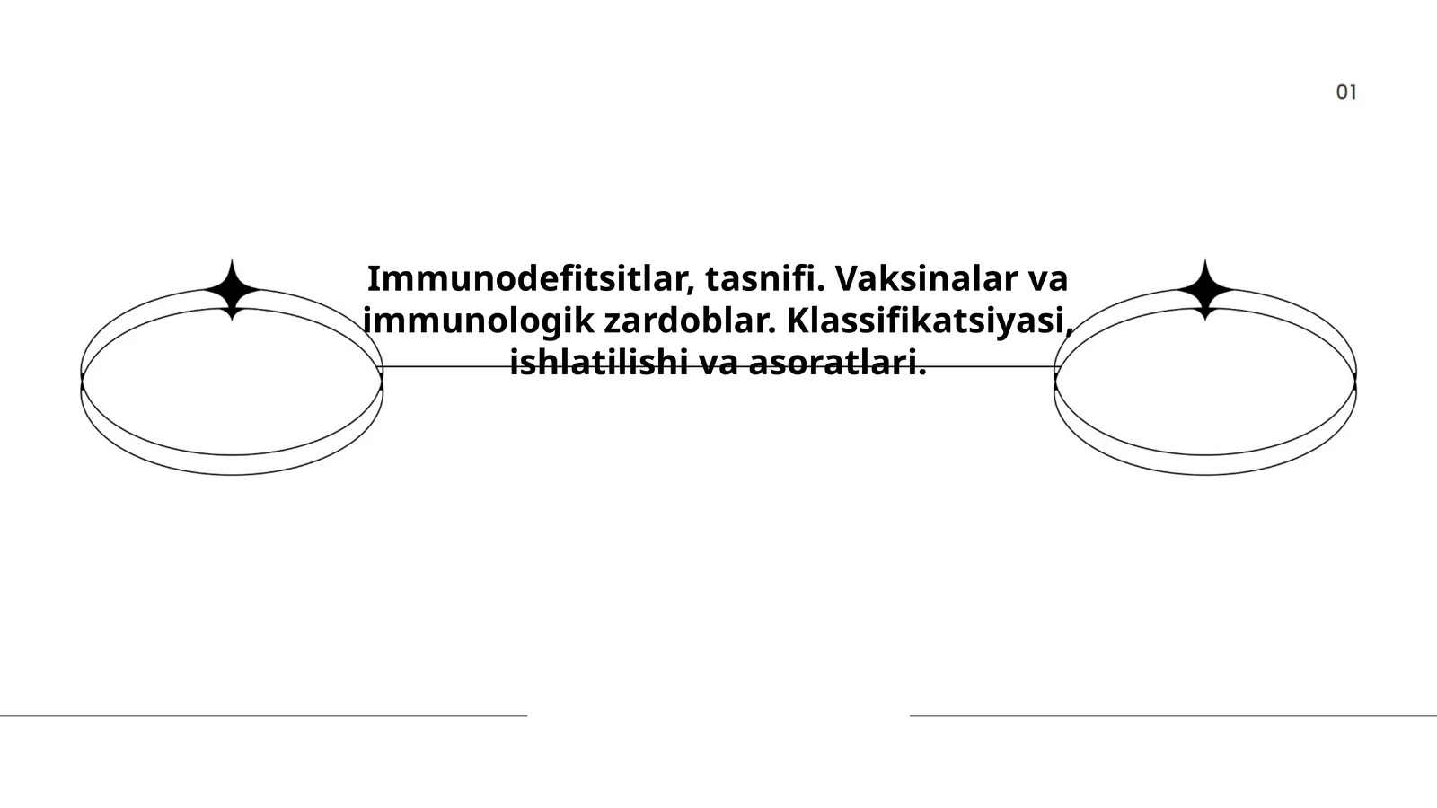 Immunodefitsitlar, tasnifi. Vaksinalar va immunologik zardoblar. Klassifikatsiyasi, ishlatilishi va asoratlari