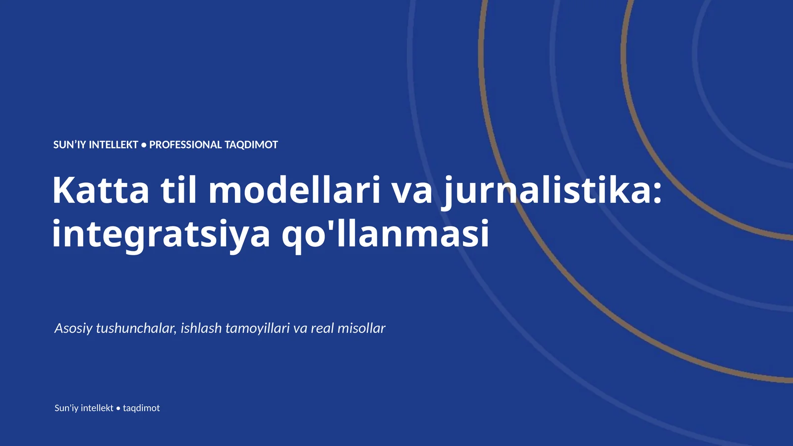 Katta til modellari va jurnalistika: integratsiya qo'llanmasi