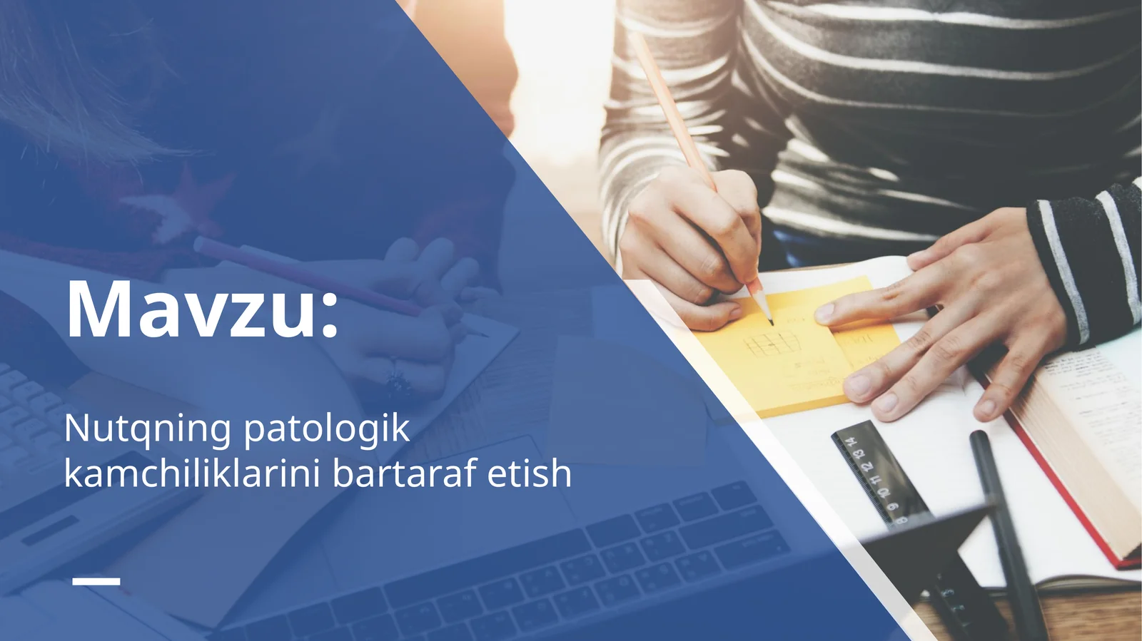 Nutqning patologik kamchiliklarini bartaraf etish