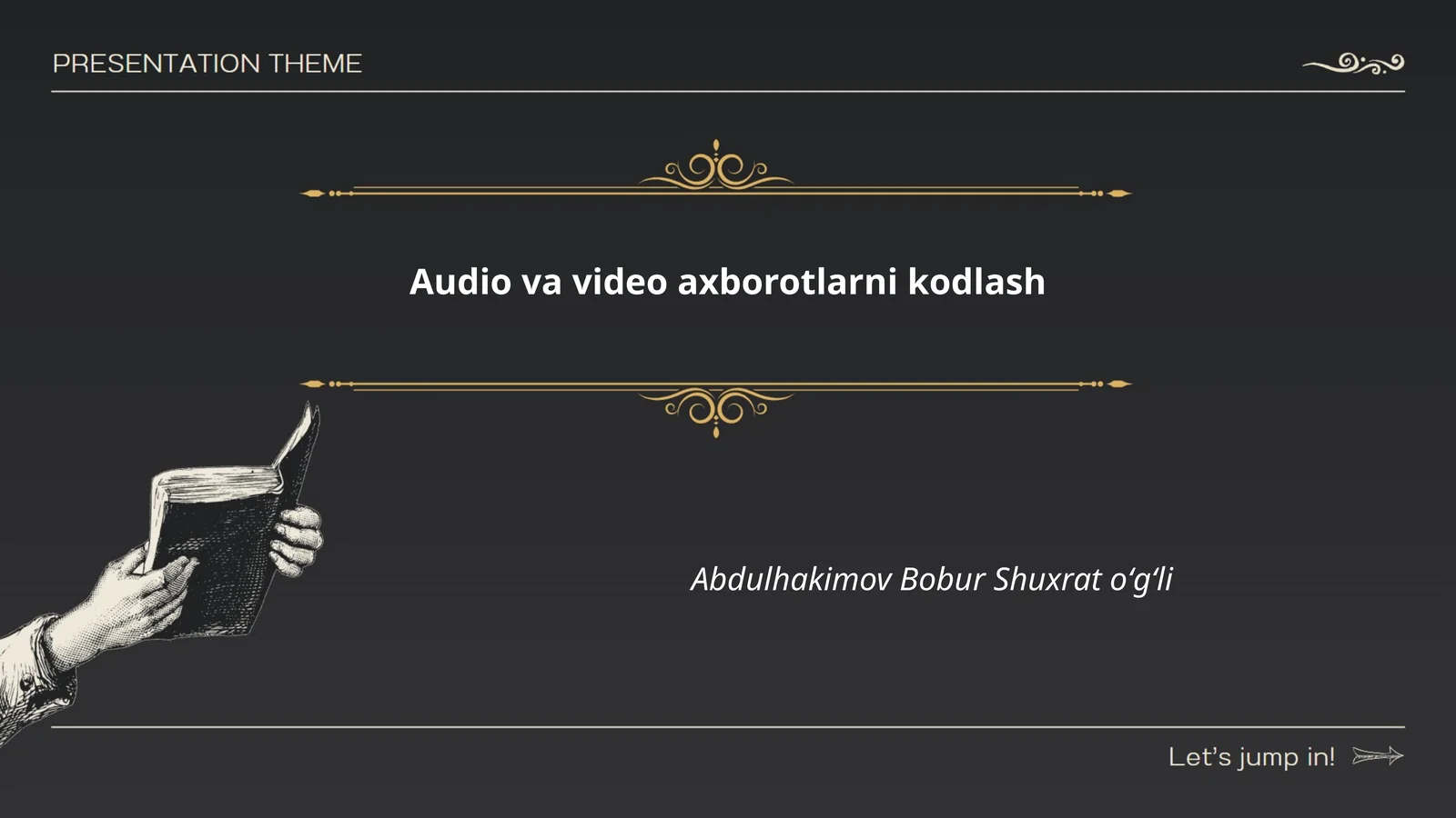 Audio va video axborotlarni kodlash