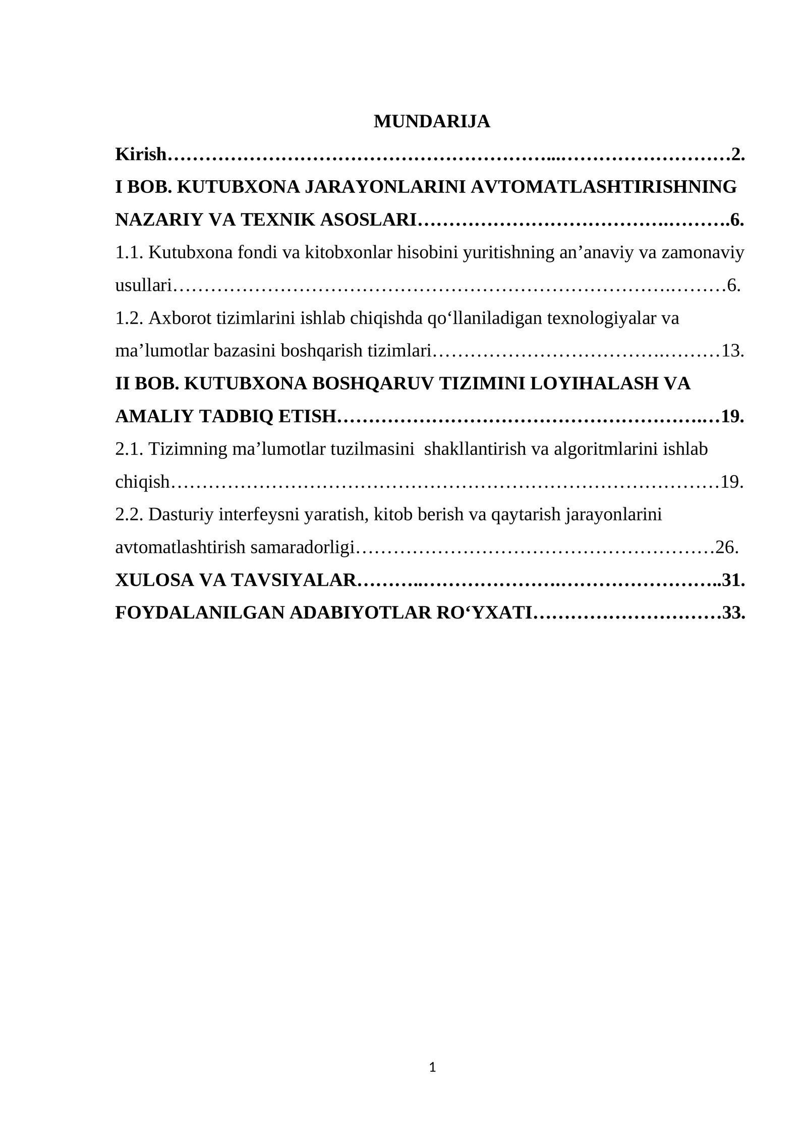 KUTUBXONA JARAYONLARINI AVTOMATLASHTIRISHNING NAZARIY VA TEXNIK ASOSLARI