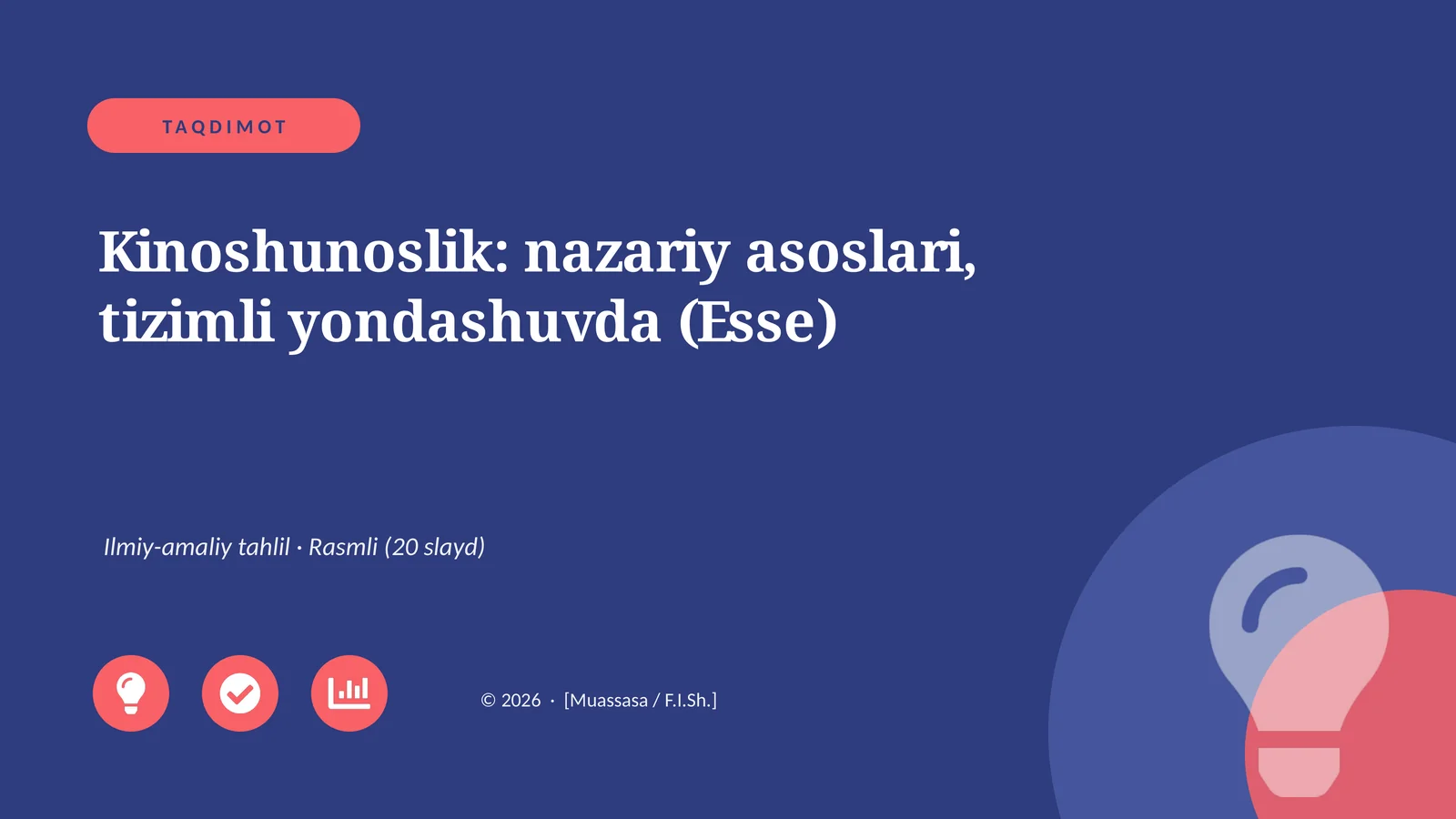 Kinoshunoslik: nazariy asoslari, tizimli yondashuvda (Esse)