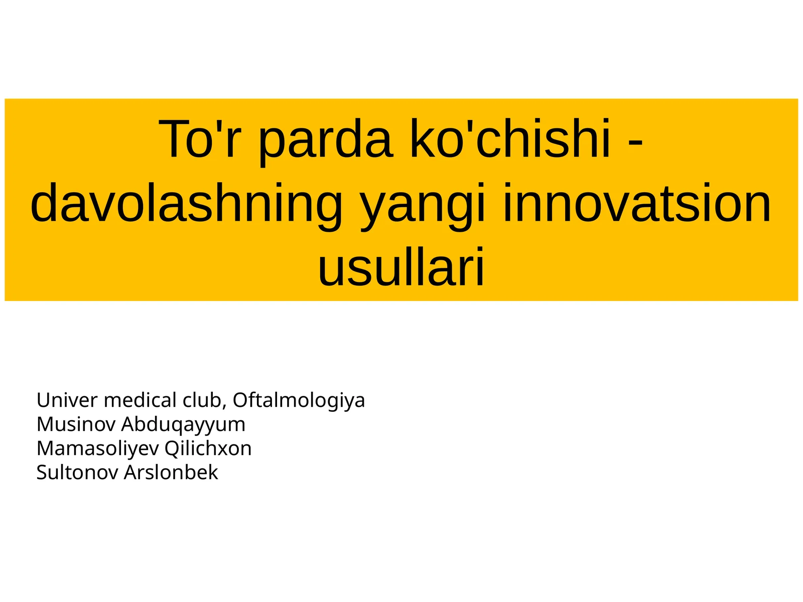To'rpardako'chishi-davolashningyangiinnovatsionusullari