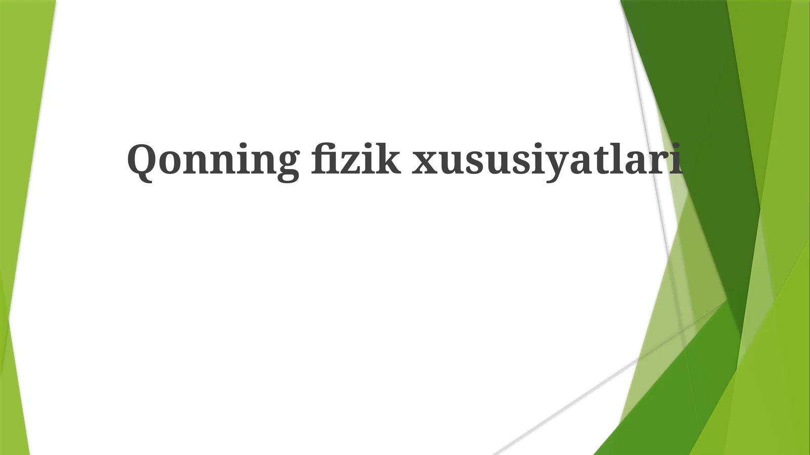 Qonning fizik xususiyatlari