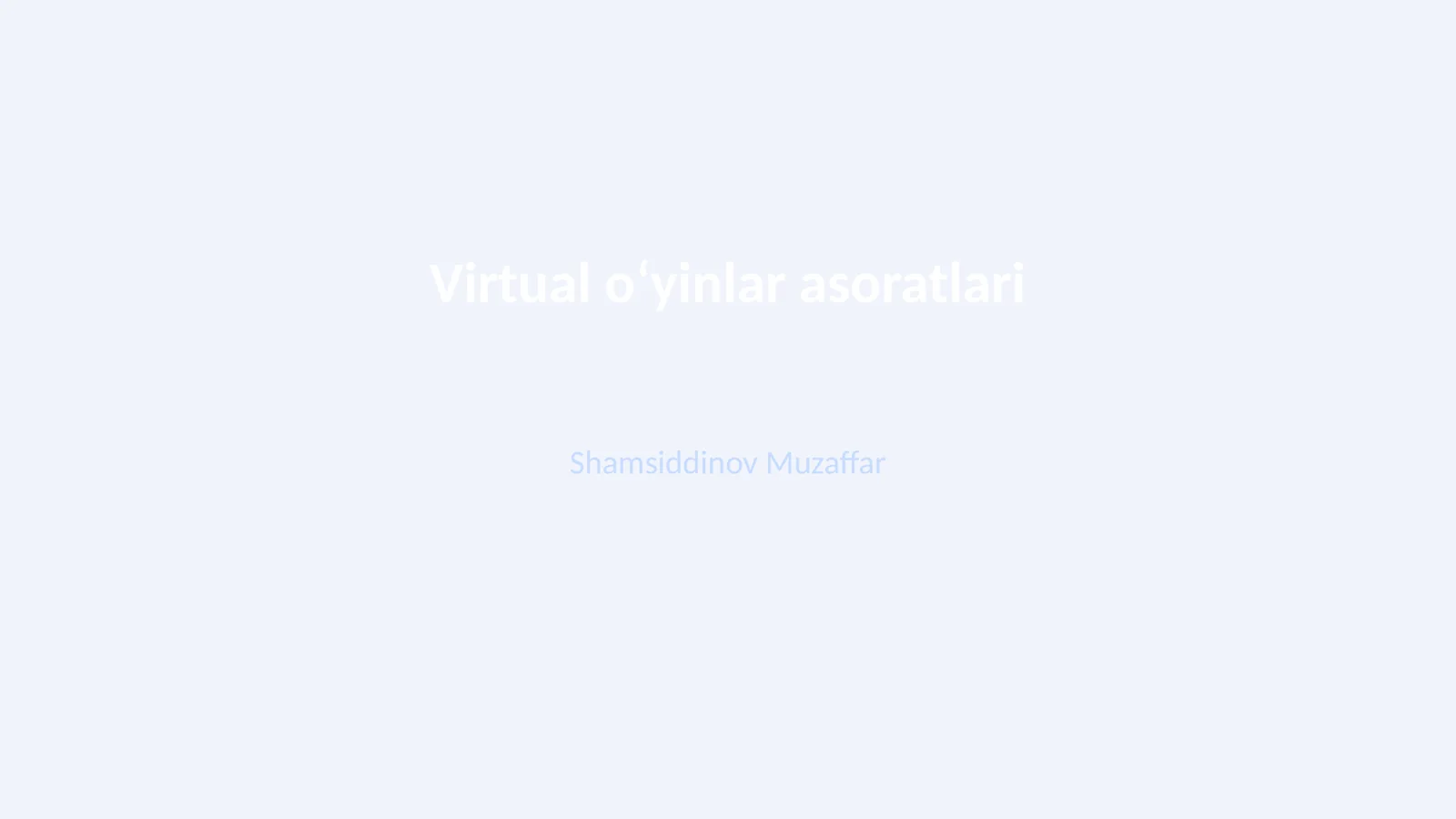 Virtual oʻyinlar asoratlari
