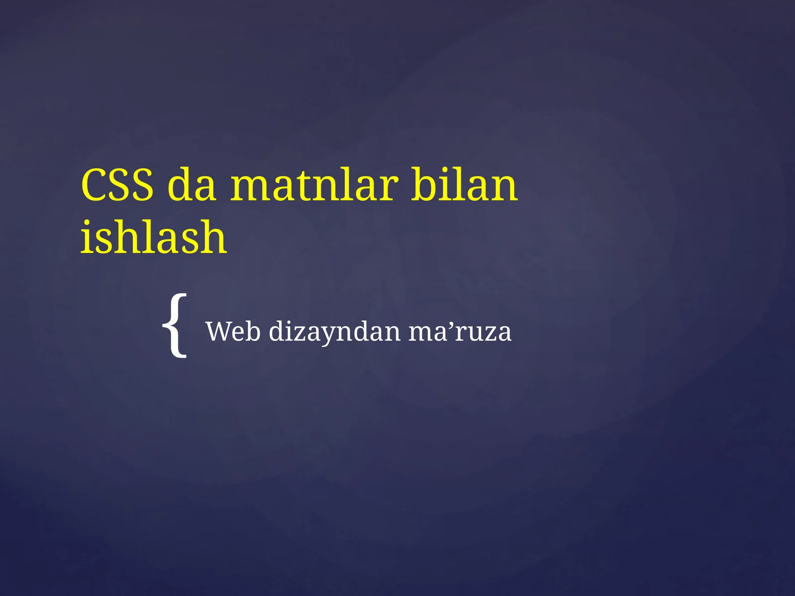 Font-size xususiyati