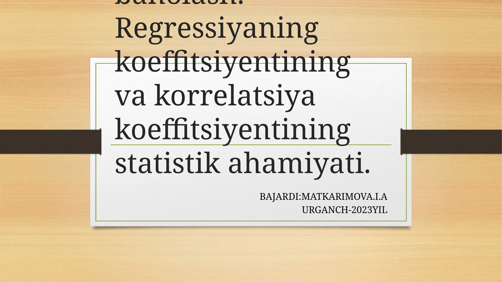 Chiziqsiz regressiya. Eng kichik kvadratlar usulining baholash xususiyatlari: Gauss-Marcov teoremasi. Ko‘p omilli ekonometrik tahlil. Ekonometrik modellarning sifatini umumiy baholash. Regressiyaning koeffitsiyentining va korrelatsiya koeffitsiyentining statistik ahamiyati