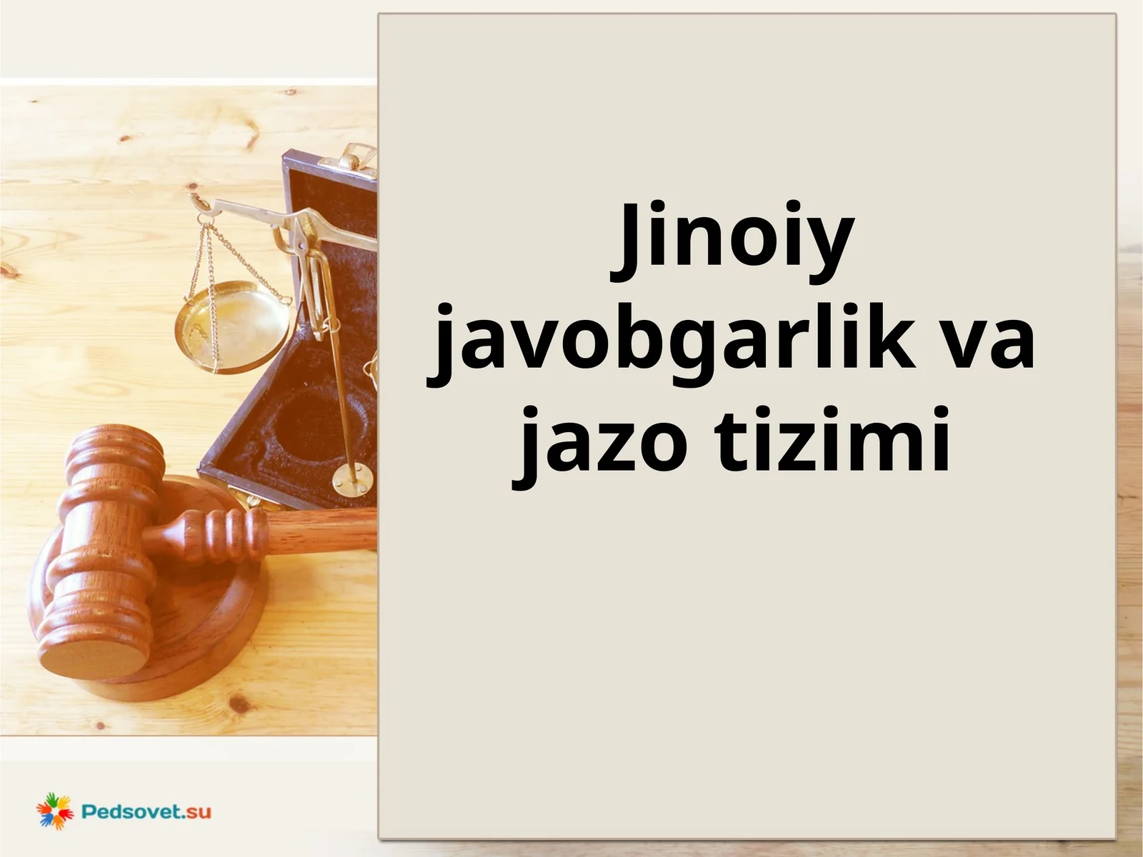 Jinoiy javobgarlik va jazo tizimi