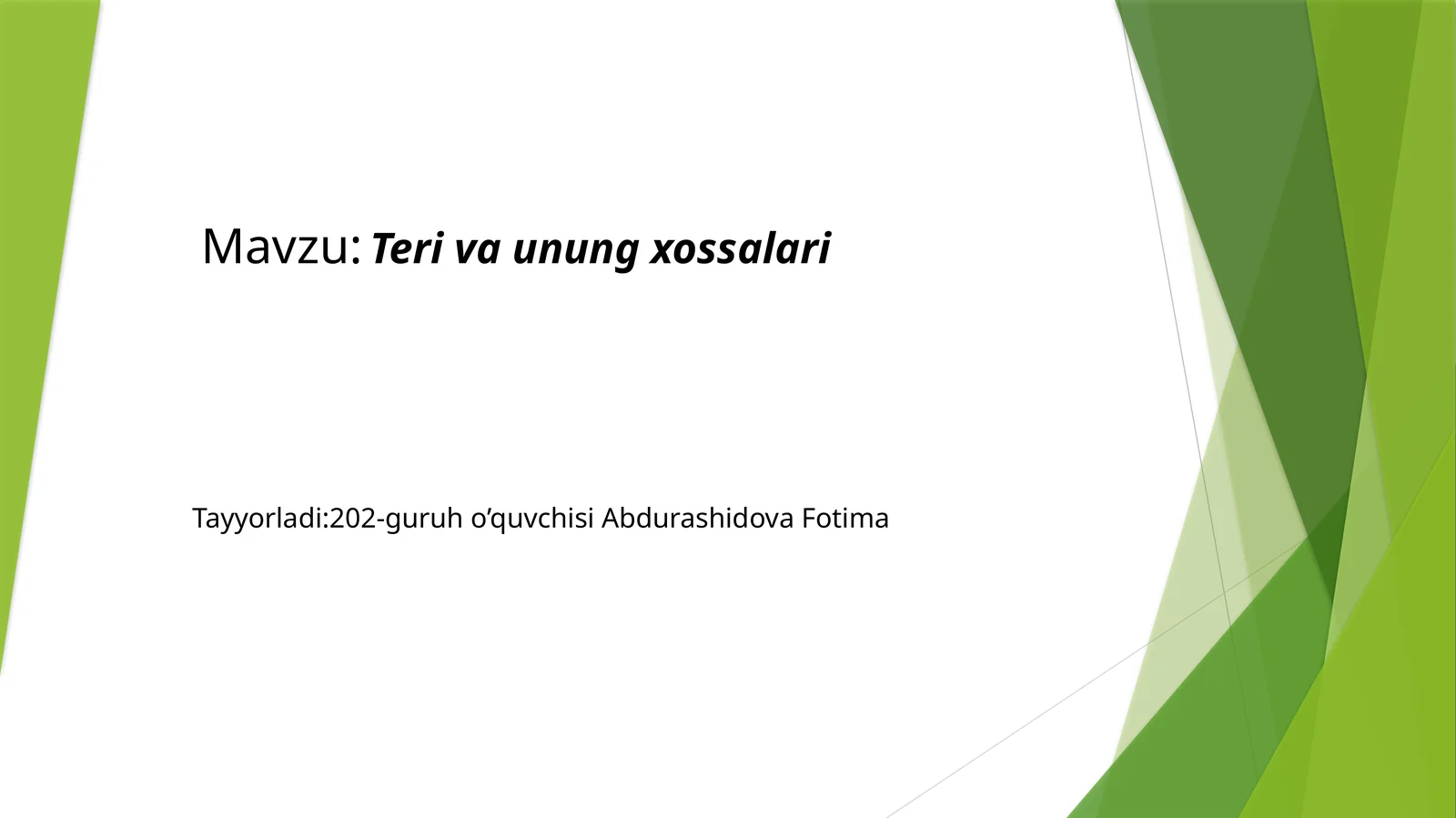 Terivaunung xossalari