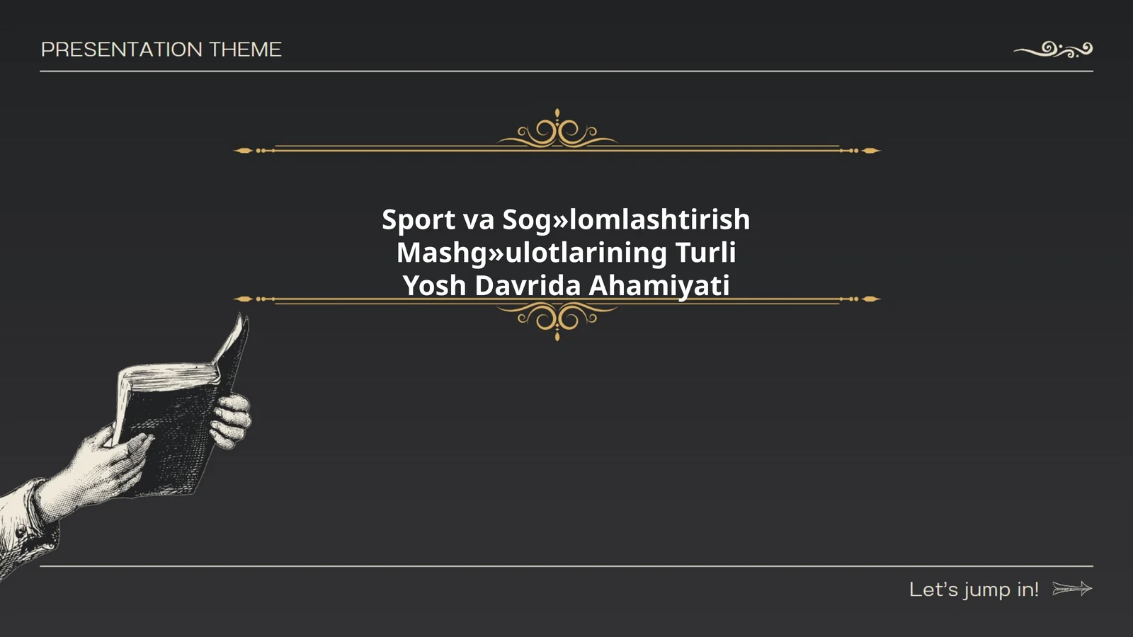 Sport va Sog»lomlashtirish Mashg»ulotlarining Turli Yosh Davrida Ahamiyati
