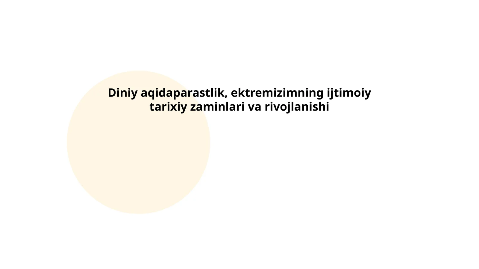 Diniy aqidaparastlikning kelib chiqishi