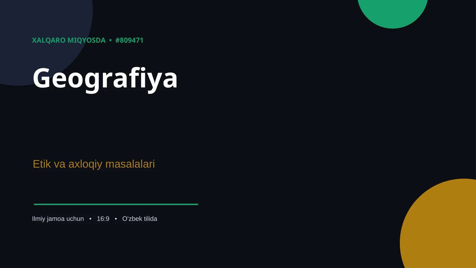 XALQARO MIQYOSDA • #809471