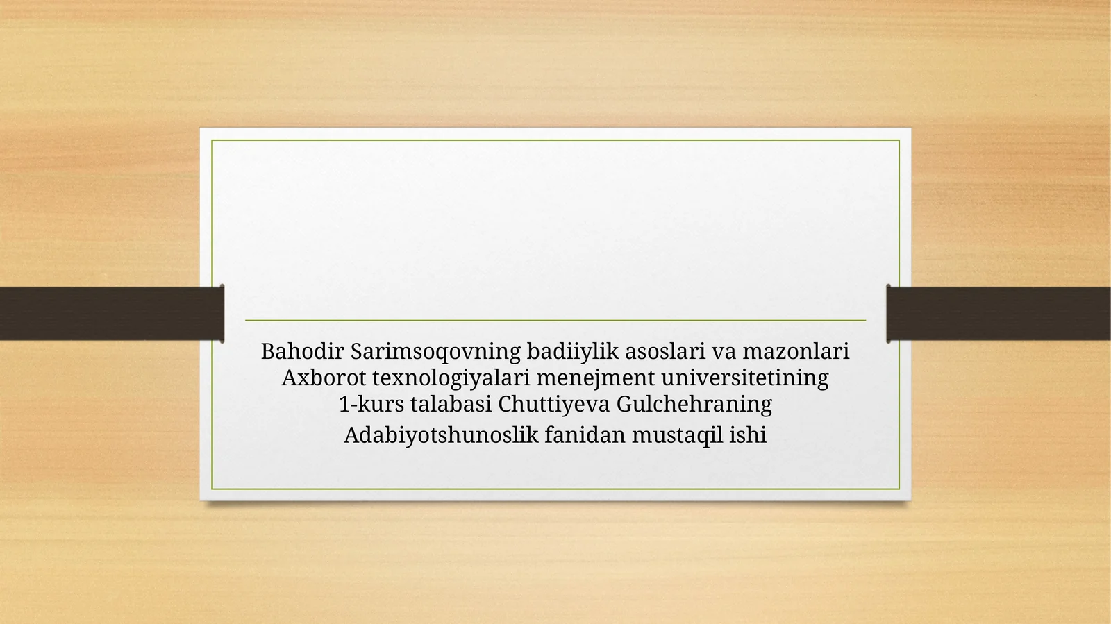 Bahodir Sarimsoqovning badiiylik asoslari va mazmunlari