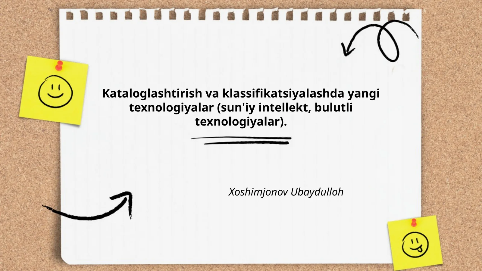 Yangi texnologiyalar kataloglashtirish va klassifikatsiyalash