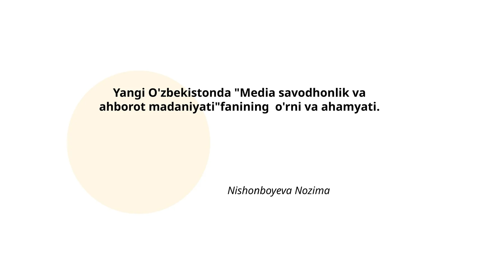 Media savodxonlik tushunchasi