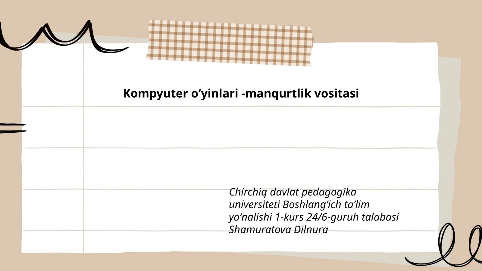 Kompyuter oʻyinlari -manqurtlik vositasi