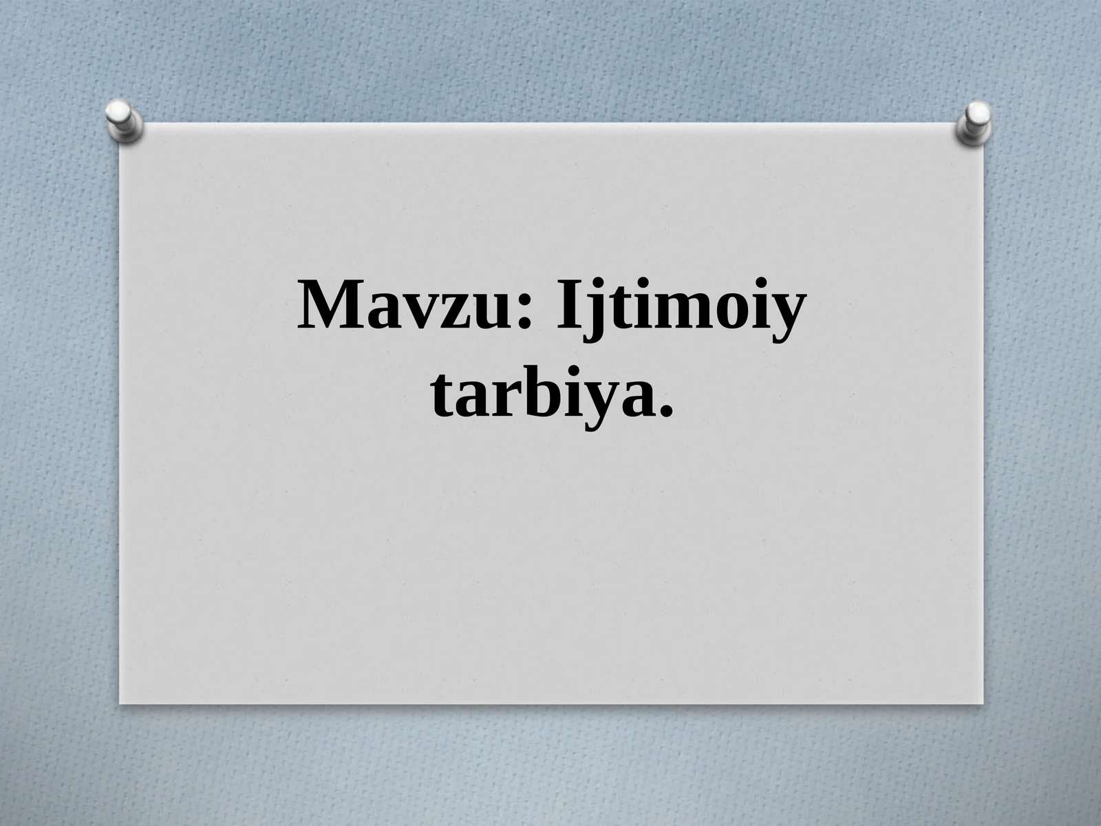 Ijtimoiytarbiya