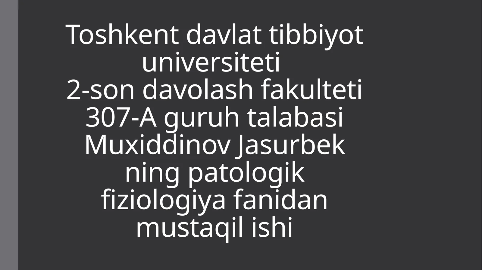 Patologik fiziologiya fanidan mustaqilishi - Ekstremal holatlar patofiziologiyasi