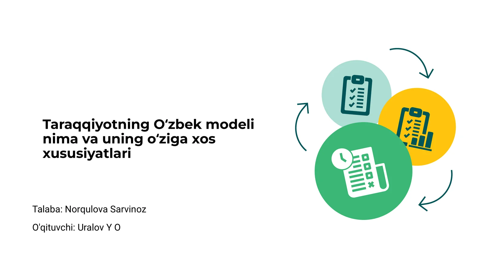 Taraqqiyotning Oʻzbek modeli nima va uning oʻziga xos xususiyatlari