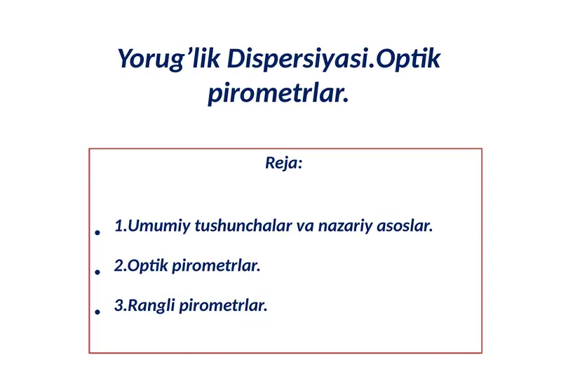 Umumiy tushunchalar va nazariyasoslar