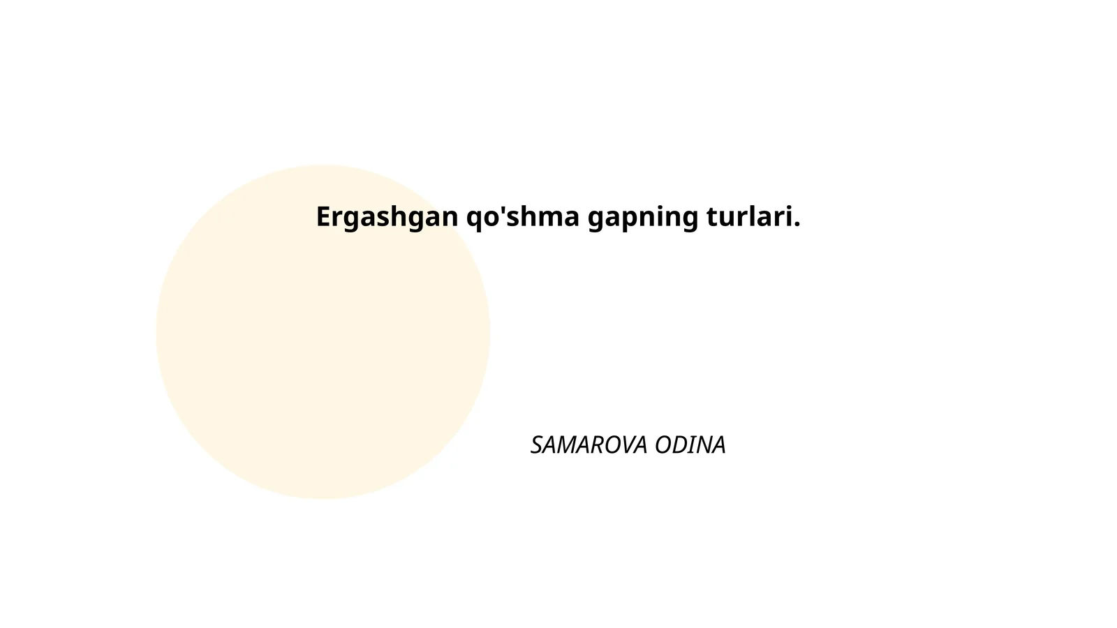 Ergashgan qo'shma gapning turlari