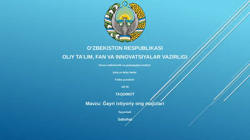 Ongning beixtiyoriy mo'jizalari