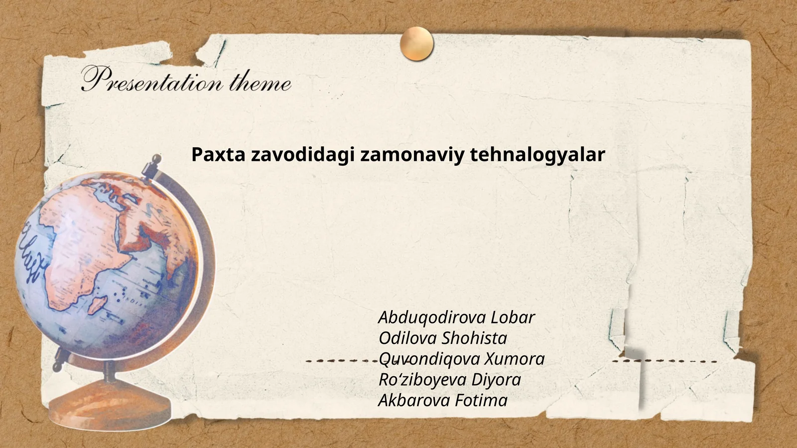 Paxta zavodidagi zamonaviy tehnalogyalar