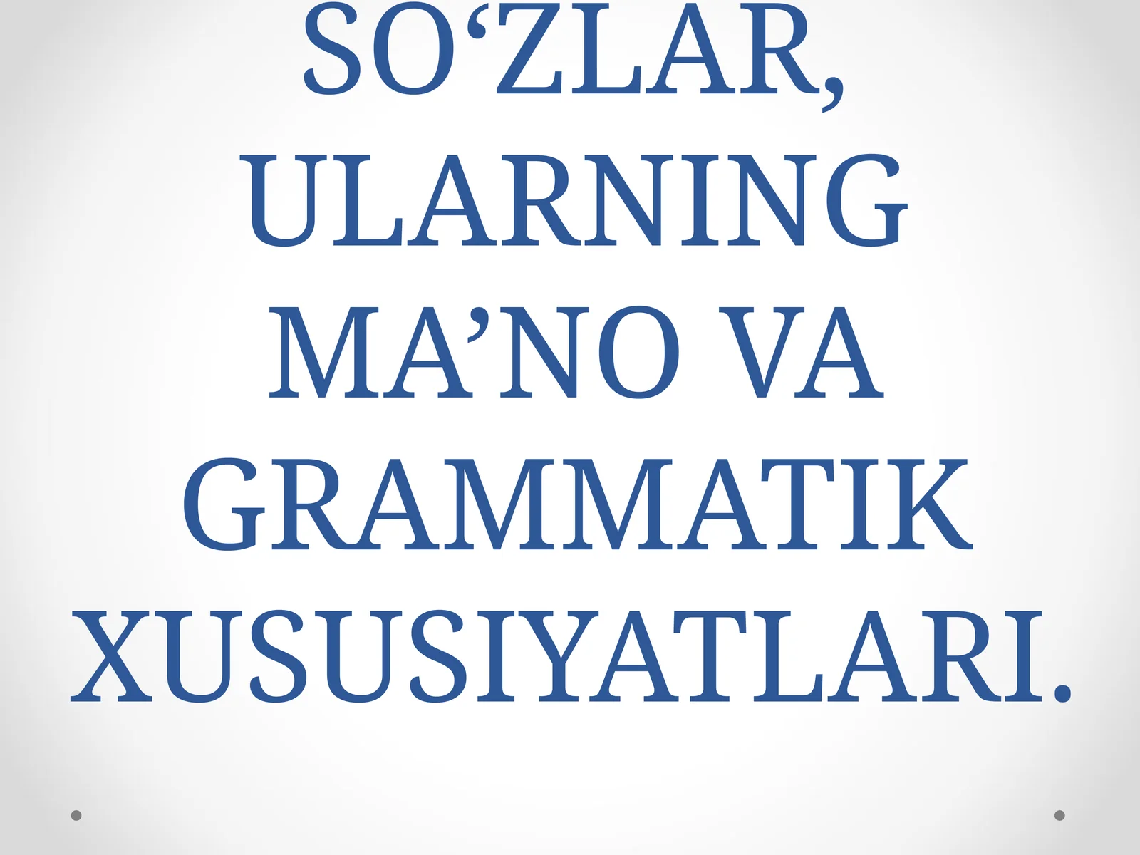Modal, undov va taqlid so‘zlar