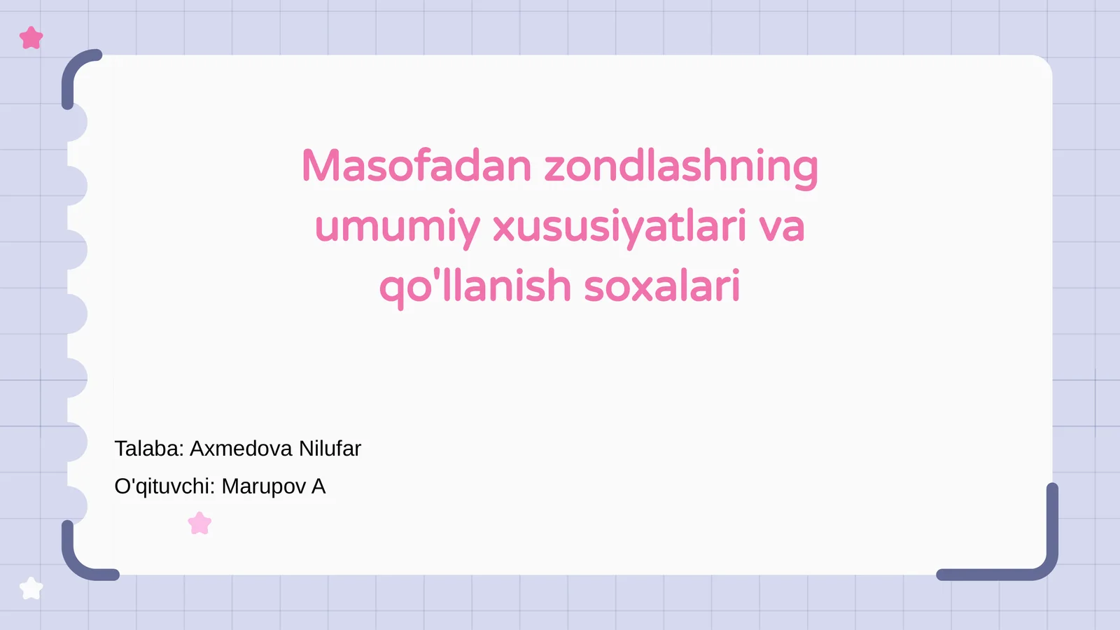 Masofadan zondlashning umumiy xususiyatlari va qo'llanish soxalari
