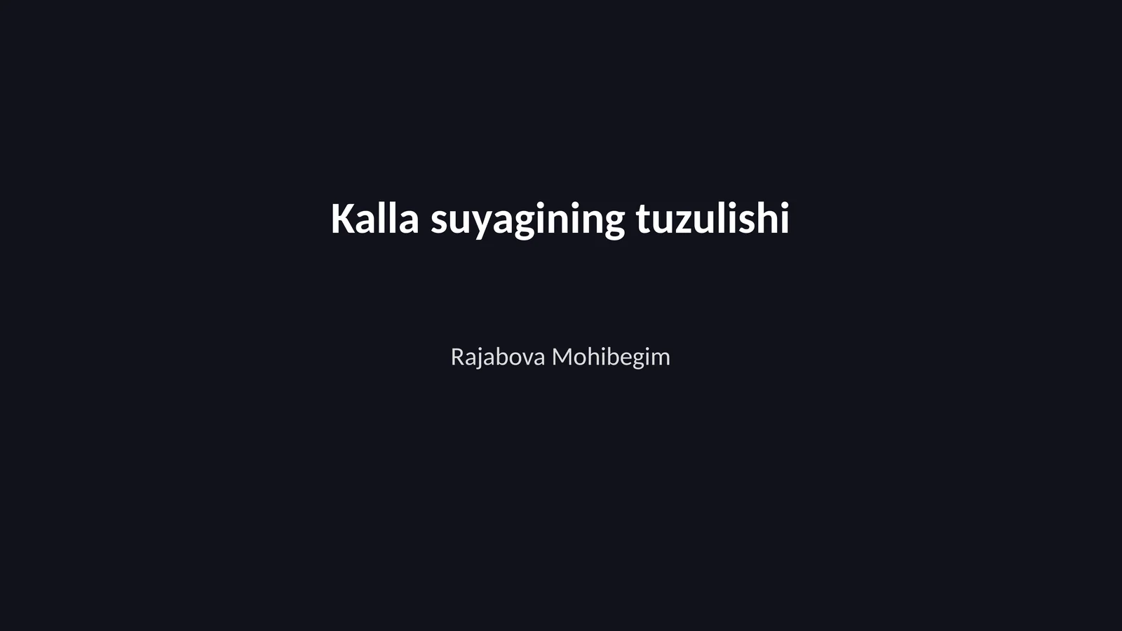 Kalla suyagining tuzulishi