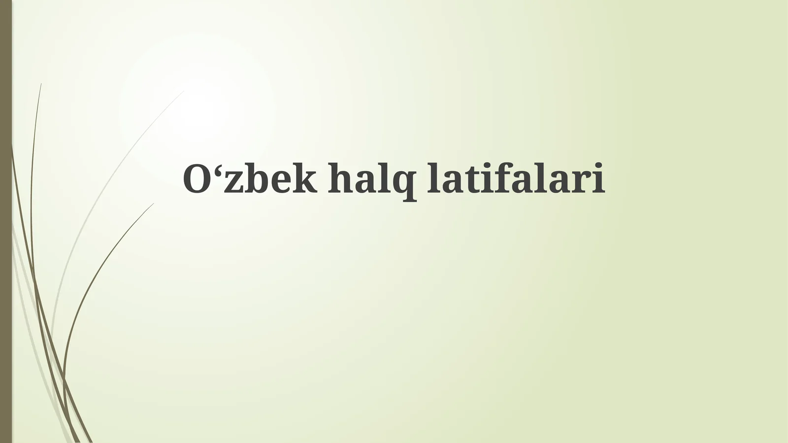 Oʻzbek xalq hazillari tarixi