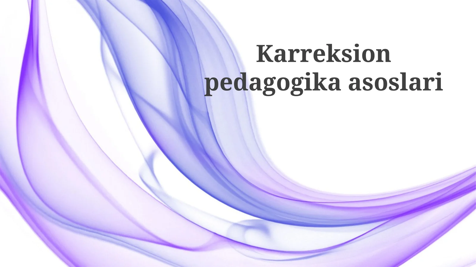 Tuzutish Pedagogikasi Asoslari