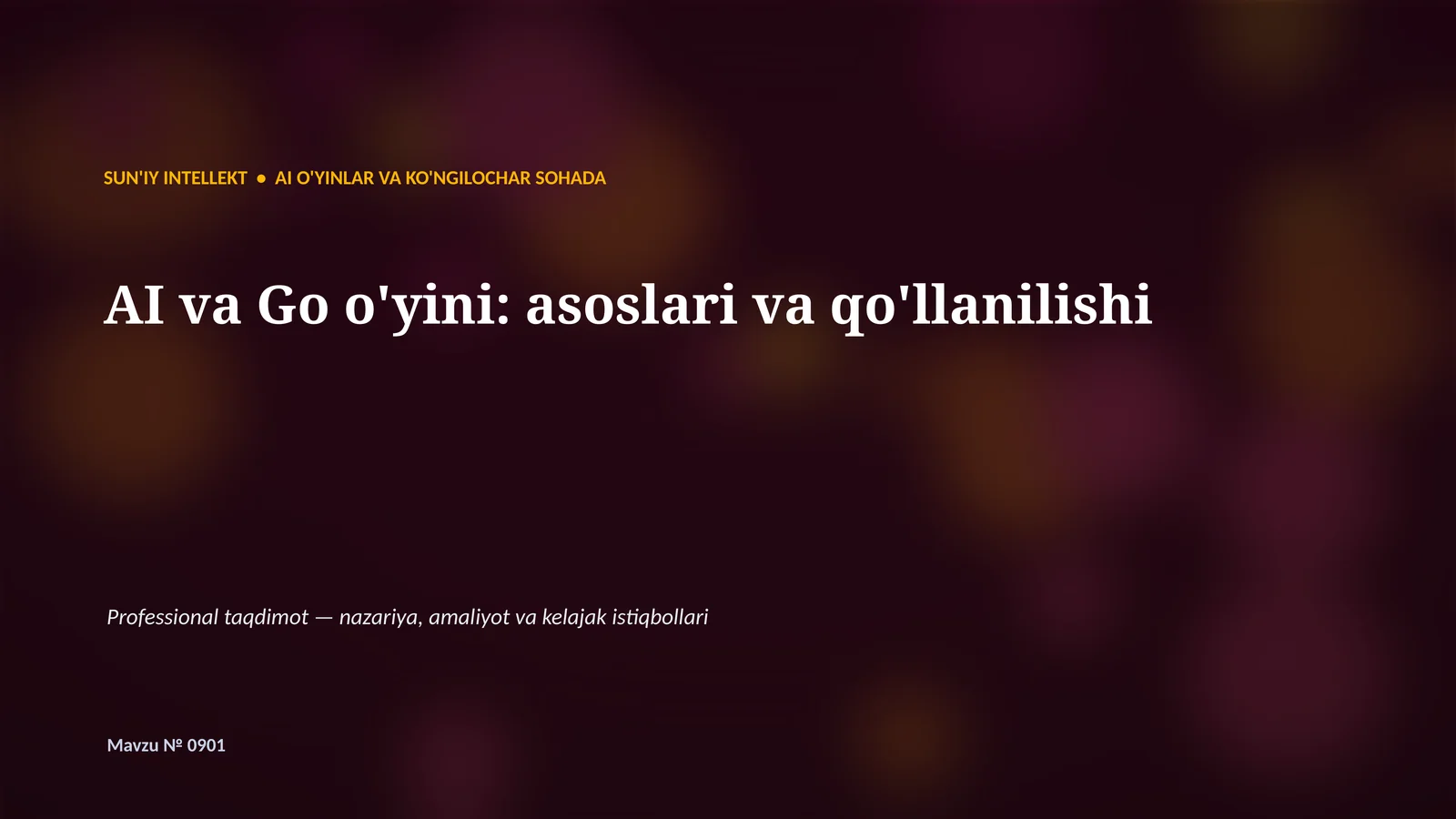 AI va Go o'yini: Asoslari va qo'llanilishi