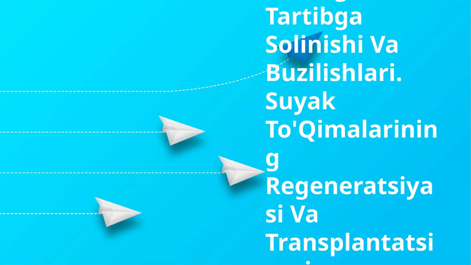 Suyak To'Qimalarining Minerallashuvi, Uning Tartibga Solinishi Va Buzilishlari. Suyak To'Qimalarining Regeneratsiyasi Va Transplantatsiyasi. Suyakning O'Sishiga Ta'Sir Qiluvchi Omillar