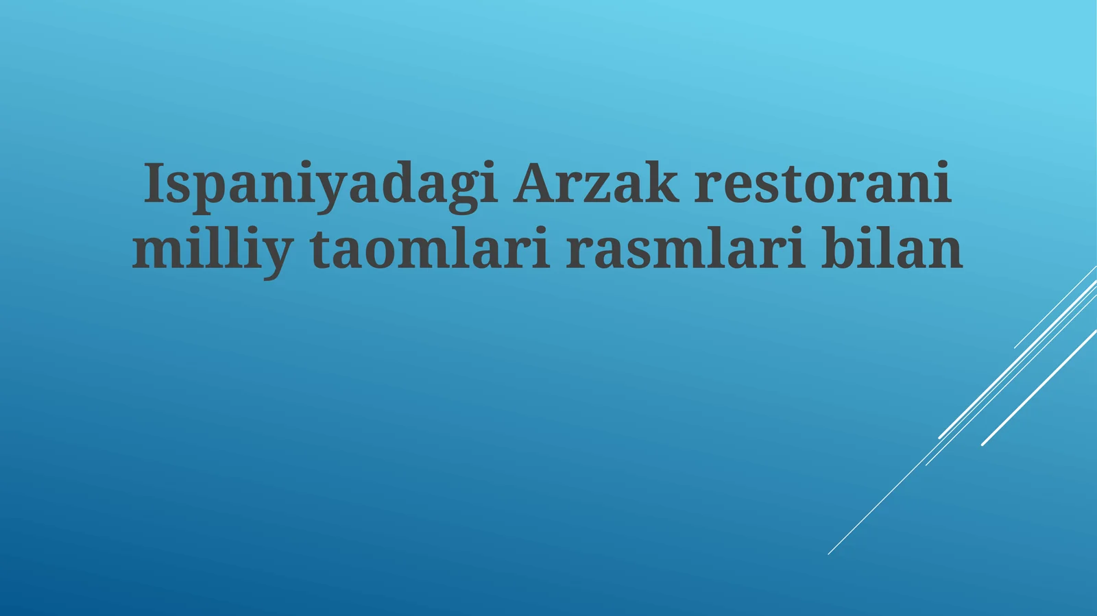 Arzak restoranining milliy taomlari tasvirlari