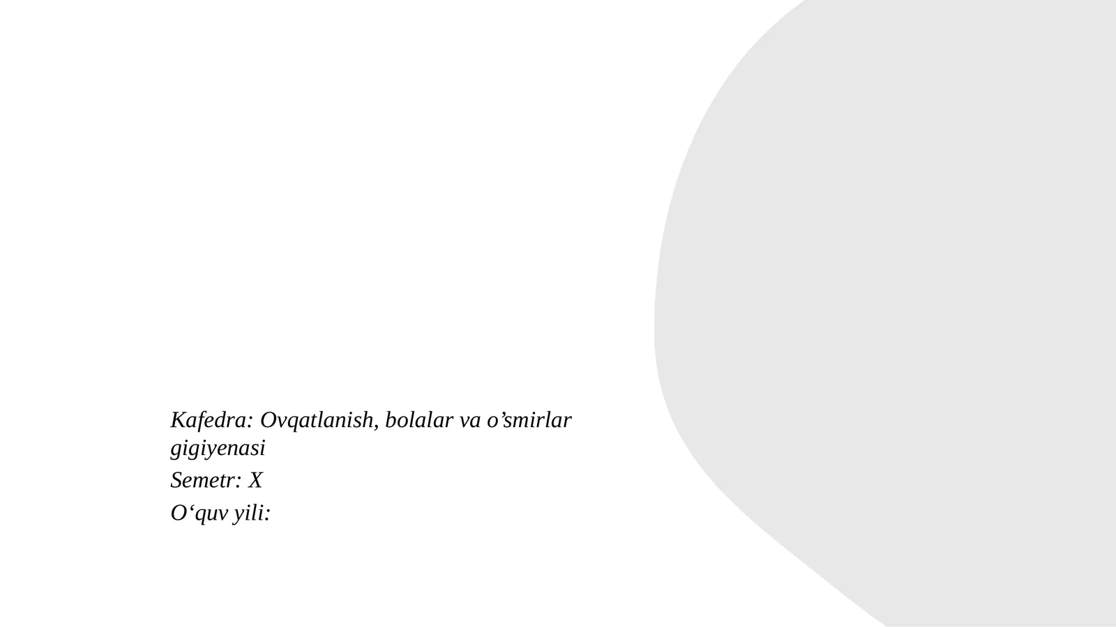 Umumiy ovqatlanish korxonalari uchun sanitariya-gigiyena talablari