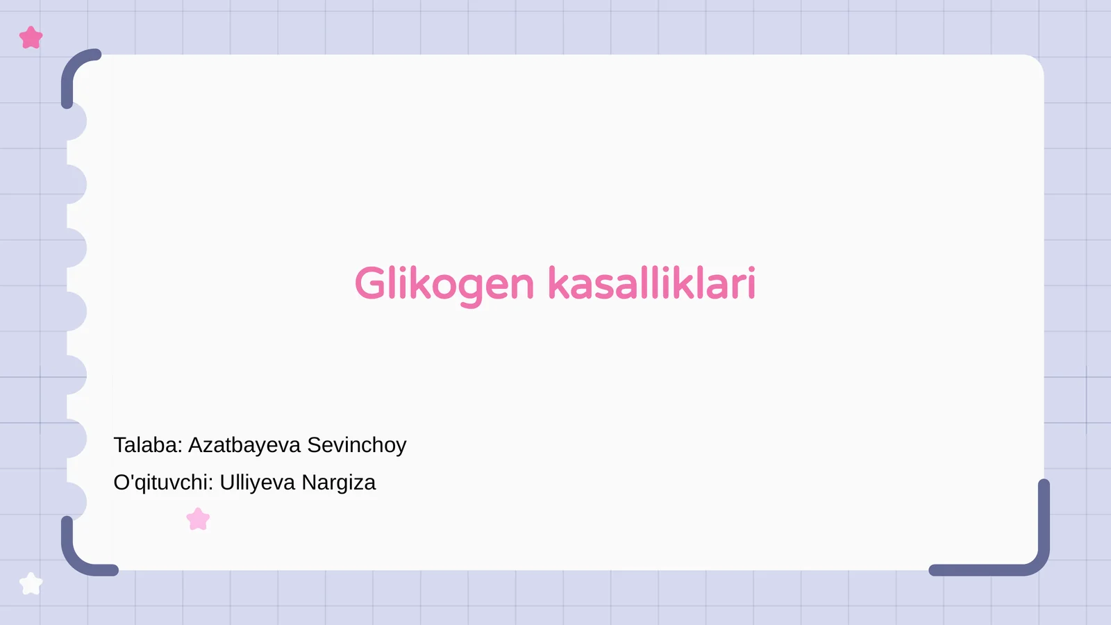 Glikogen kasalliklari