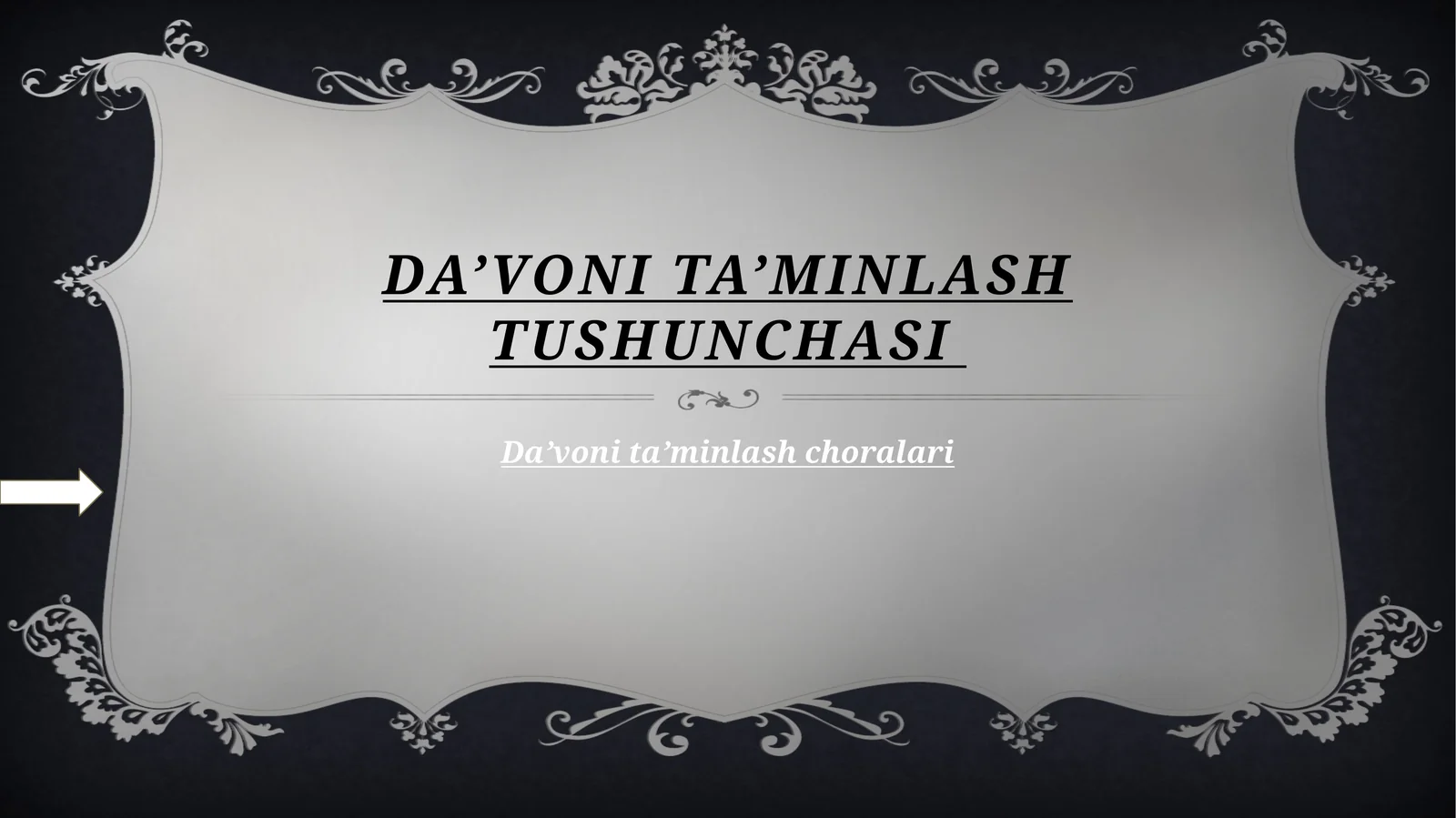 Da’vonita’minlashtushunchasi