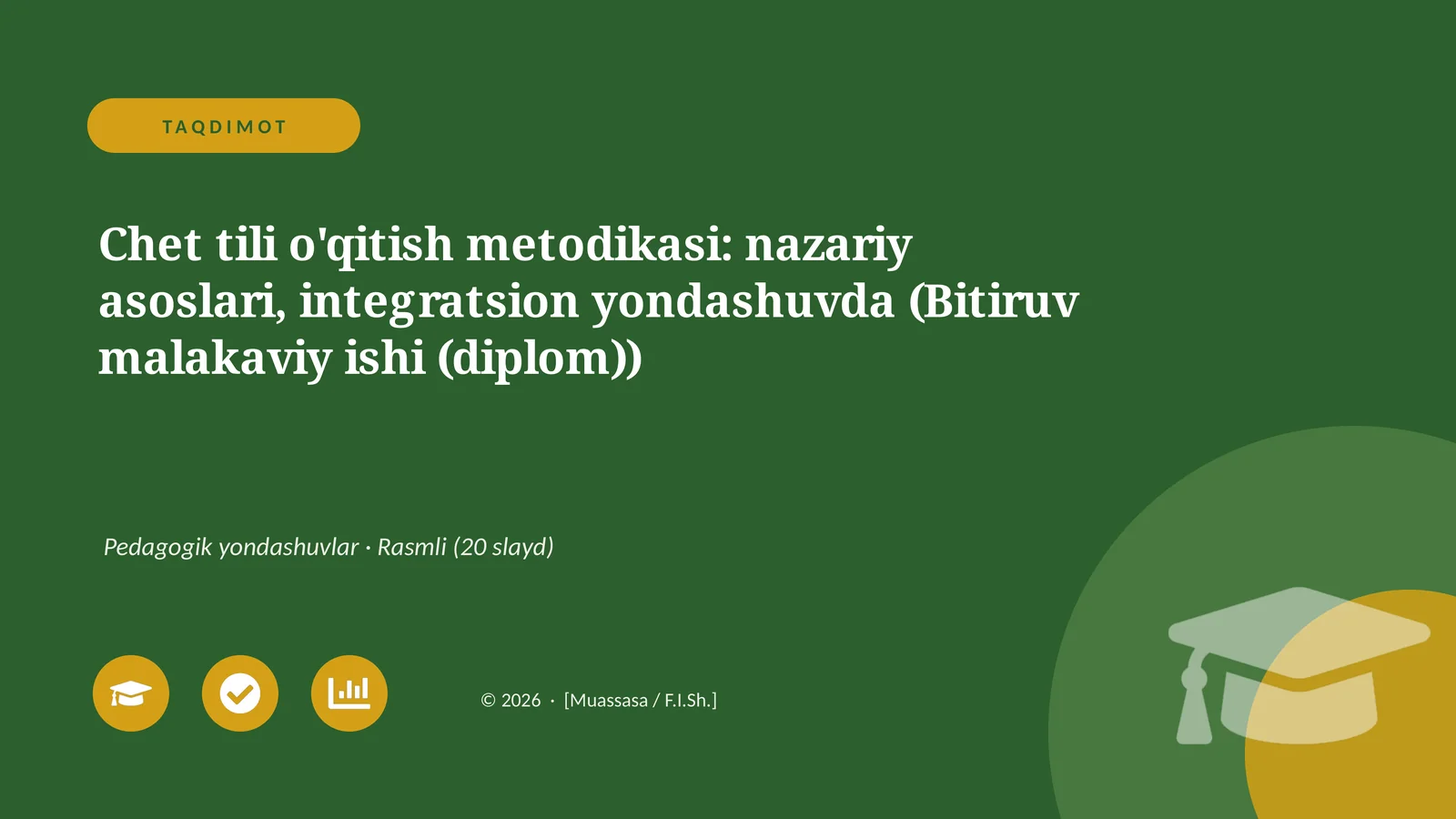 Chet tili o'qitish metodikasi: nazariy asoslari