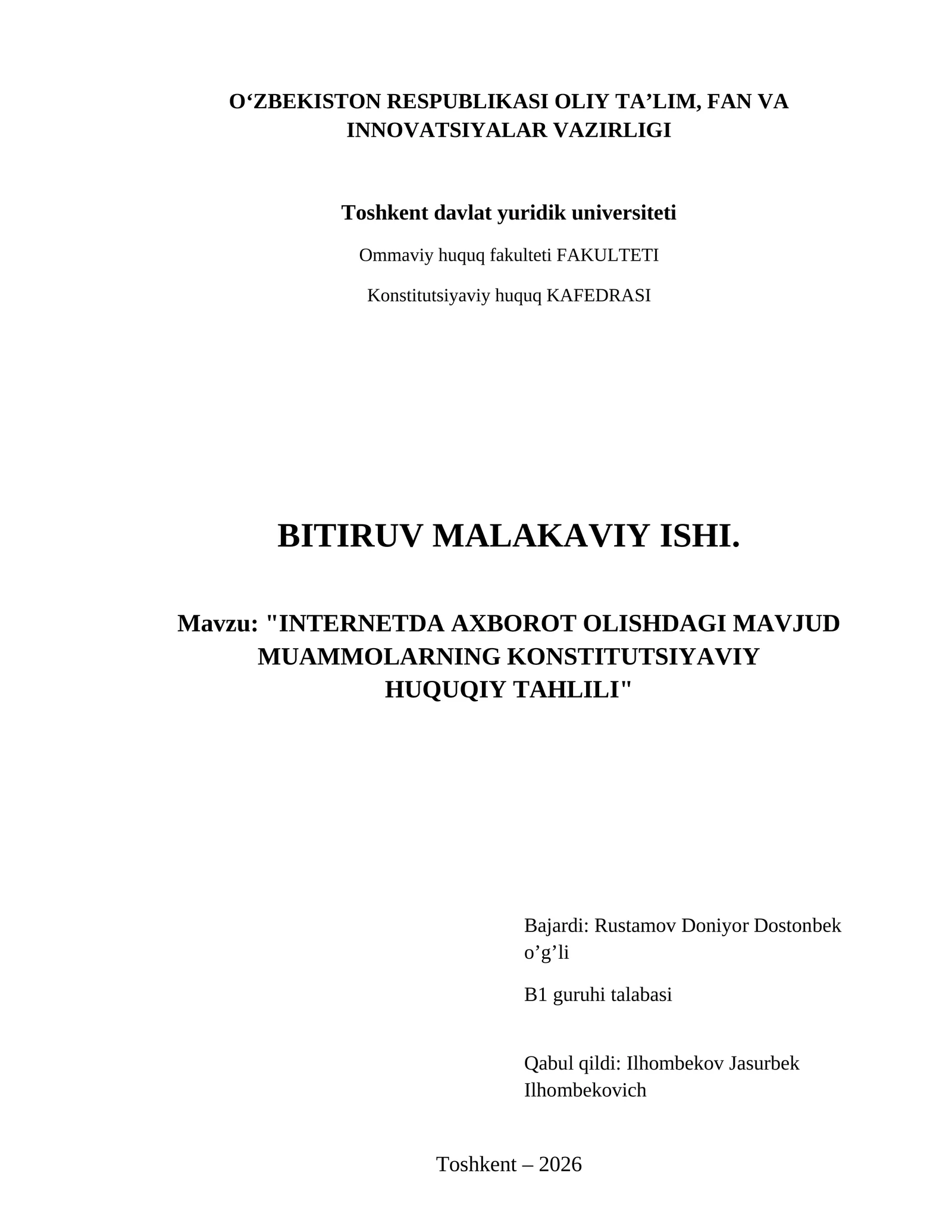 Internetda axborot olishdagi mavjud
