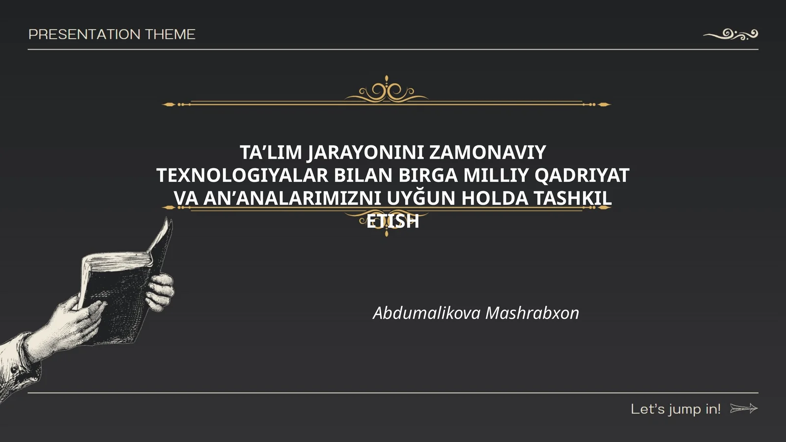 TAʼLIM JARAYONINI ZAMONAVIY TEXNOLOGIYALAR BILAN BIRGA MILLIY QADRIYAT VA ANʼANALARIMIZNI UYĞUN HOLDA TASHKIL ETISH